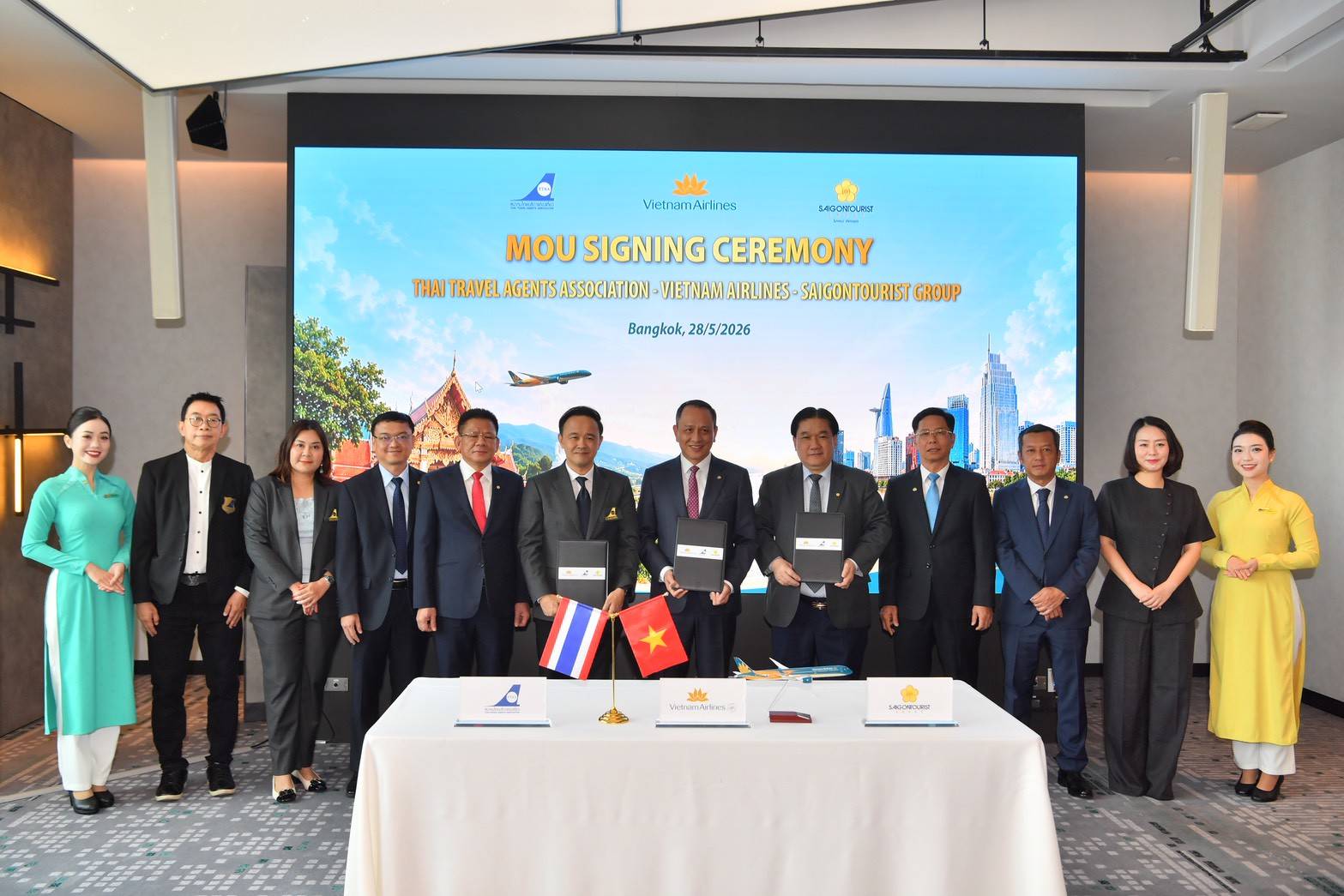 TTAA  ลงนามในบันทึกข้อตกลงและความร่วมมือ (MOU)  ร่วมกับ Vietnam Airlines และ Saigontourist Group